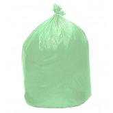 PowerFULL Degrade Away 24" x 33" 8mic 100% Degradable Can Liners, 15 Gallon - Green, on Rolls