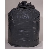 PowerFULL Degrade Away Hi-Lo 40" x 46" 1.5mil Equivalent 100% Degradable Can Liners, 40-45 Gallon - Black, Flat Pack