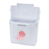 Hospeco Scensibles Personal Sanitary Disposal Bag Dispenser and Sanitary Napkin Receptacle Combo - White