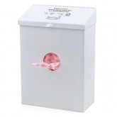 Hospeco Scensibles Personal Sanitary Disposal Bag Dispenser and Sanitary Napkin Receptacle Combo - White Metal