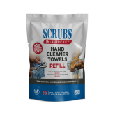 Scrubs 42270 Hand Cleaner Towels Wipe with Rough Touch - 72 Towels per Refill Pack