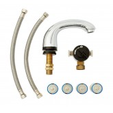 Rubbermaid 1782742 Milano Auto Faucet SST Automated Bathroom Faucet Kit #6, Thermostatic Mixing Valve and Hot/Cold Supply Hoses, Single Hole Mount, Low Lead - Polished Chrome Finish