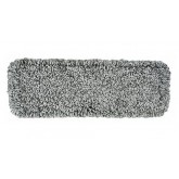 5" x 18" Gray and White Velcro Looped Microfiber Flat Mop