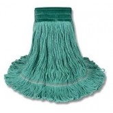 Crown Jewel Looped Blended Wet Mop with 5" Headband - 20 Ounce, Green