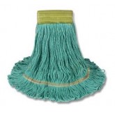 Crown Jewel Looped Blended Wet Mop with 5" Headband - 16 Ounce, Green