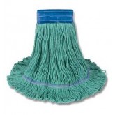Crown Jewel Looped Blended Wet Mop with 5" Headband - 32 Ounce, Green