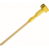 Rubbermaid 54" Plastic Gripper Clamp Style Wet Mop Handle - Yellow Head, Hardwood Handle
