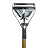 Wood Wet Mop Handle with Metal Quick Change Head - 60 Inch