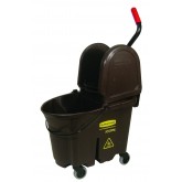 Rubbermaid WaveBrake Down Press Mop Bucket & Wringer Combo - 35 Quart, Brown