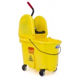 Rubbermaid WaveBrake Down Press Mop Bucket & Wringer Combo - 35 Quart, Yellow