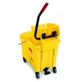 Rubbermaid Foot Activated Side Press Mop Bucket & Wringer Combo - 44 Quart, Yellow