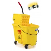 Rubbermaid Foot Activated Side Press Mop Bucket & Wringer Combo - 44 Quart, Yellow