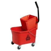 M2 Grizzly Side Press Wringer & Bucket Combo - Red, 32 Quart