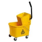 M2 Grizzly Side Press Wringer & Bucket Combo - Yellow, 32 Quart