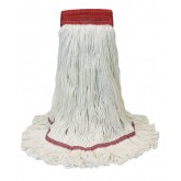 PowerLOOP 5 Looped Blended Wet Mop with 1" Tailband and 5" Headband - 24 Ounce, White