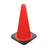 18" High Visibility PVC Safety Cone - Orange