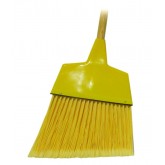 Maxi Slant Wood Handle Flagged Poly Angle Broom - 54 Inch, Yellow