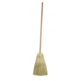 Wood Handle Corn Fiber Blend Heavy Duty Janitor Broom - 56 Inch Long