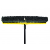 O'Dell 24" Polypropylene Bristle Push Broom Head - Wood Block