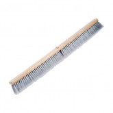O'Dell 24" Polypropylene Fine Bristle Flagged Push Broom Head - Wood Block