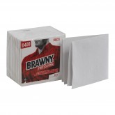 GP Pro 20023 Brawny Professional D400 Medium Duty All Purpose Cleaning Towels / Wipers - 1/4 Fold, White