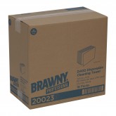 GP Pro 20023 Brawny Professional D400 Medium Duty All Purpose Cleaning Towels / Wipers - 1/4 Fold, White