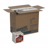 GP Pro 20023 Brawny Professional D400 Medium Duty All Purpose Cleaning Towels / Wipers - 1/4 Fold, White