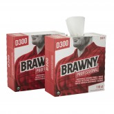 GP Pro 20075 Brawny Professional D300 Light Weight All Purpose Cleaning Towels / Wipers - White, Tall Dispenser Box