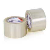 Shurtape HP235 2mil Hot Melt Carton Sealing Tape for Recycled Cartons 3” x 110yd, Clear