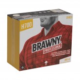 GP Pro 25023 Brawny Professional H700 Medium Weight Shop Cleaning Towels - White, Flat Pack