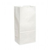 White #4 Paper Grocery Bag, 5" x 3.33" x 9.75" - 500 Count