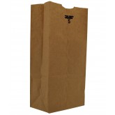 Brown #4 Paper Grocery Bag, 5" x 3.25" x 9.75" - 500 Count