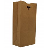 Brown #5 Paper Grocery Bag, 5.25" x 3.44" x 10.94" - 500 Count