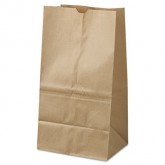 Brown #6 Paper Grocery Bag, 6" x 3.63" x 11" - 500 Count