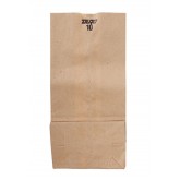 Brown #10 Paper Grocery Bag, 6.31" x 4.13" x 13.38" - 500 Count