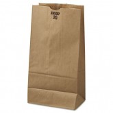 Brown #20 Paper Grocery Bag, 8.25" x 5.31" x 16.13" - 500 Count