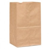 Brown #57 1/6 Barrel Paper Grocery Bag, 12" x 7" x 17" - 500 Count