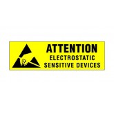 0.375" x 1.25" Yellow "Electrostatic Sensitive Devices" Labels