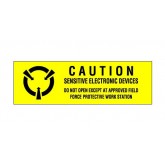 0.625" x 2" Yellow "Sensitive Electronic Devices - DO NOT OPEN" Labels