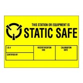 1.75" x 2.5" Yellow "Static Safe" Labels
