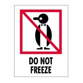 3" x 4" White with Red & Black "Do Not Freeze" Labels