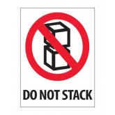 3" x 4" White with Red & Black "Do Not Stack" Labels
