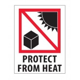 3" x 4" White with Red & Black "Protect from Heat" Labels