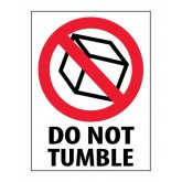 3" x 4" White with Red & Black "Do Not Tumble" Labels