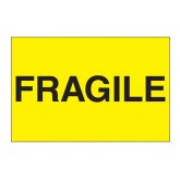 2" x 3" Fluorescent Yellow "Fragile" Labels