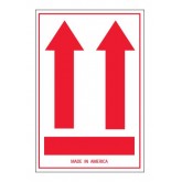 4" x 6" White with wo Red Arrows Over Red Bar Arrow Labels