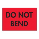 2" x 3" Fluorescent Red "Do Not Bend" Labels