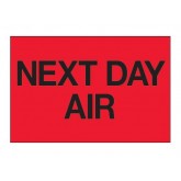 2" x 3" Fluorescent Red "Next Day Air" Labels