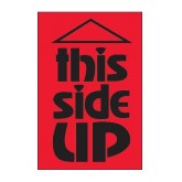 2" x 3" Fluorescent Red "This Side Up" Labels