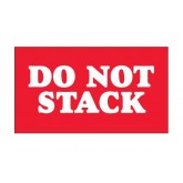 3" x 5" Red with White "Do Not Stack" Labels